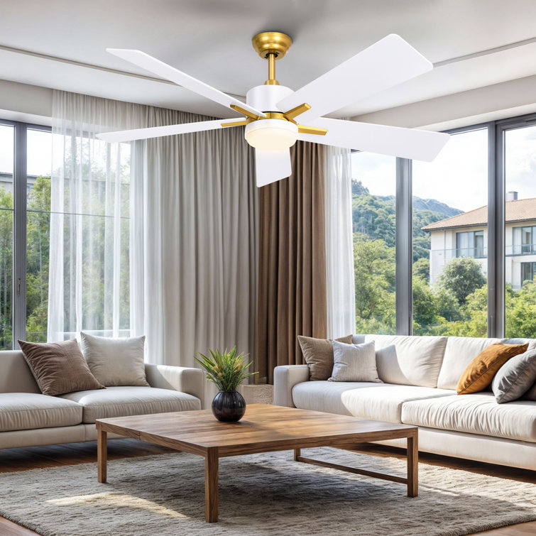 Mercer41 52" Ceiling Fan With Light Remote And APP Control Wayfair